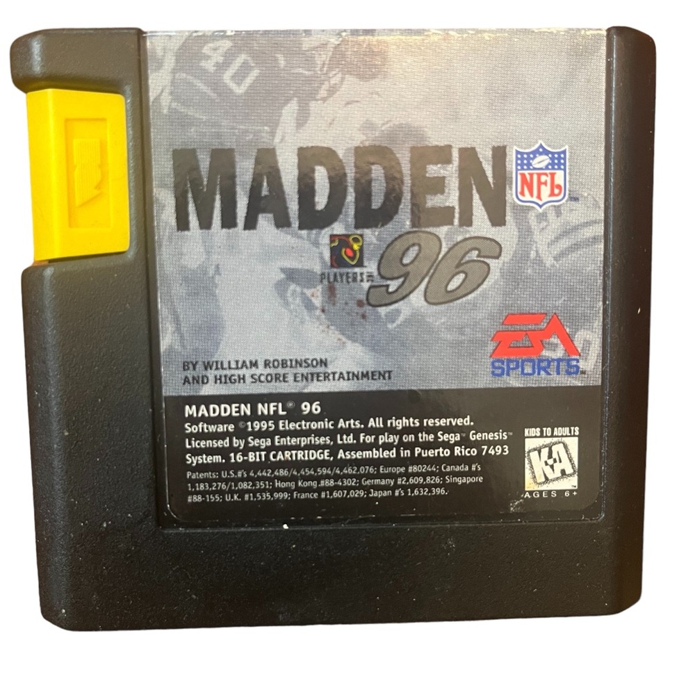 Madden NFL 96 Game for Sega Genesis EA Sports